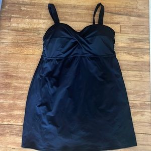 Lands end black swim dress